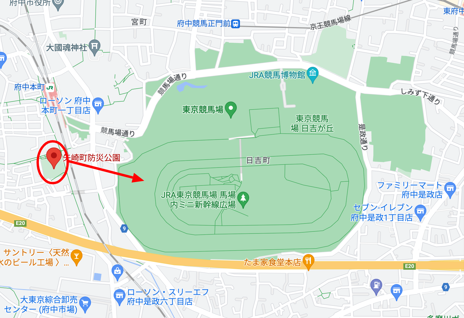 東京すごい花火2023の穴場は公衆トイレのある矢崎町防災公園
